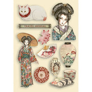 Stamperia Coloured Wooden Shapes Sir Vagabond In Japan -KLSP106
